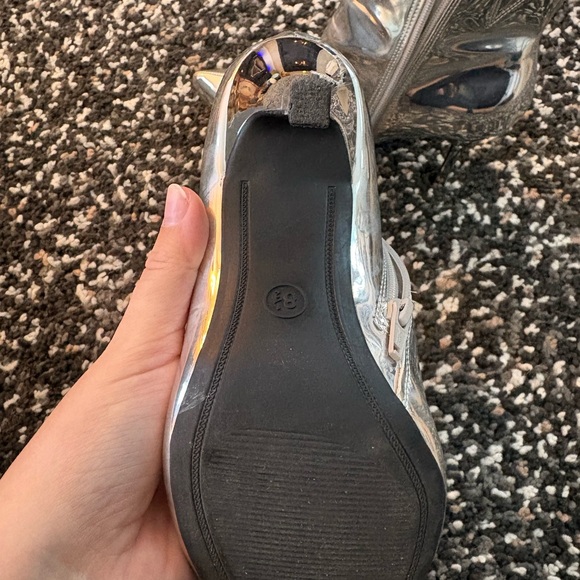 Silver Ankle Boots - Picture 3 of 4